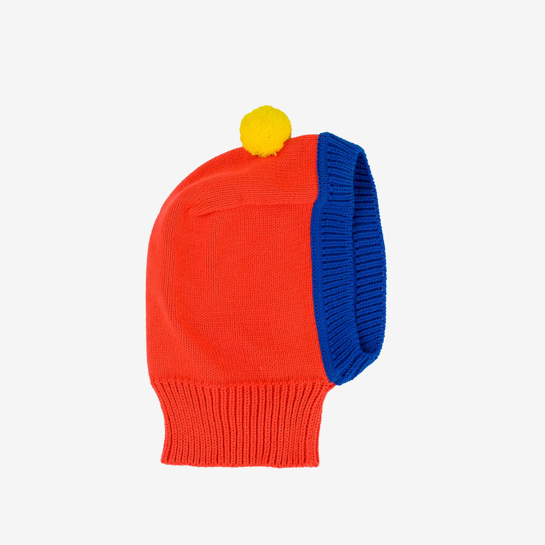 Kids Pom Pom Balaclava Poppy Cobalt