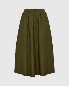 The Lovely Linen-Blend Full Skirt