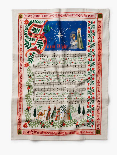 Holiday Tea Towel Silent Night