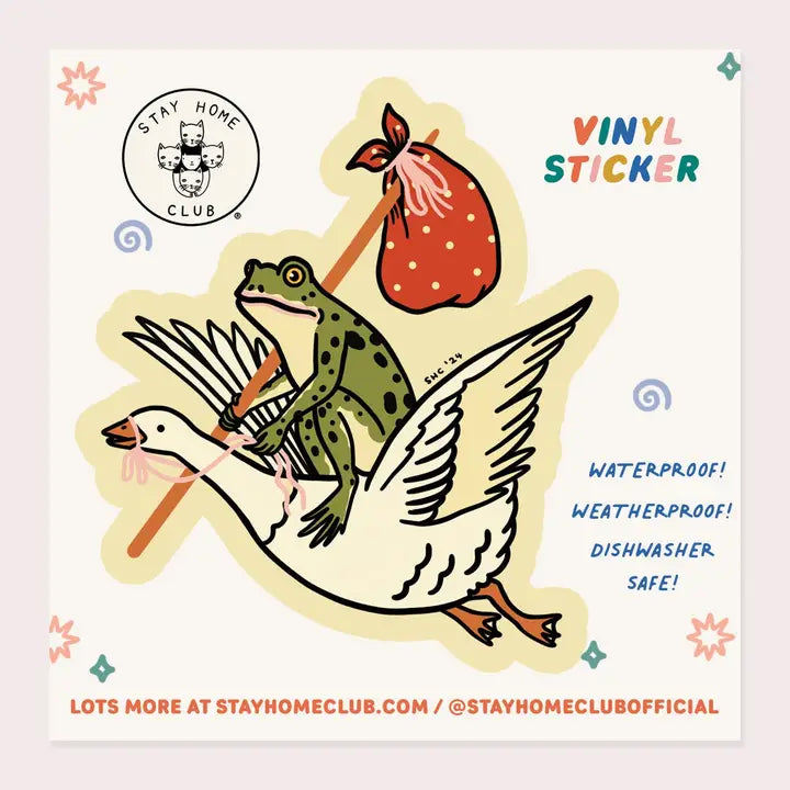 Goose and Frog Sticker