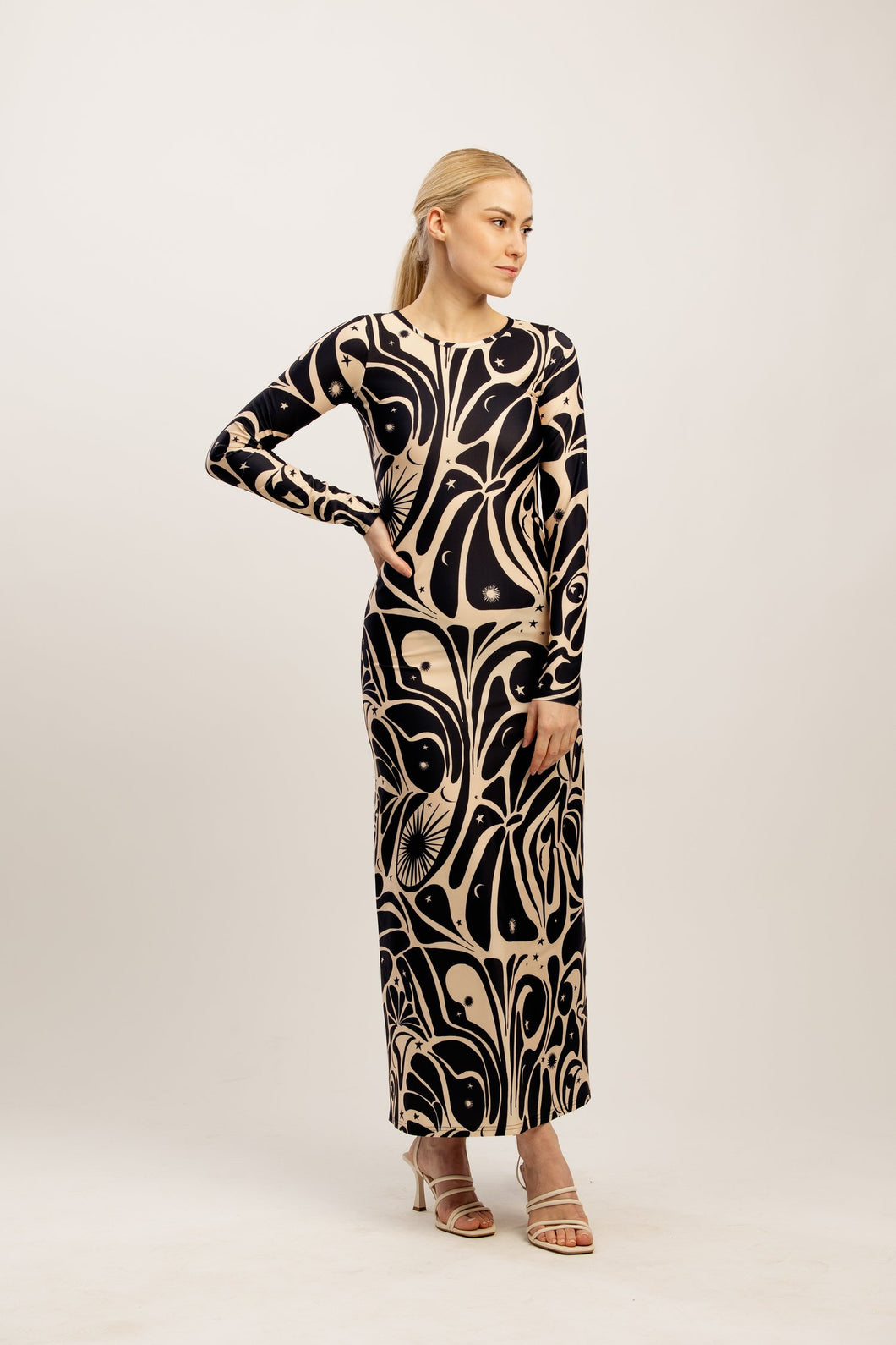 Age of Aquarius Long Sleeve Maxi Dress