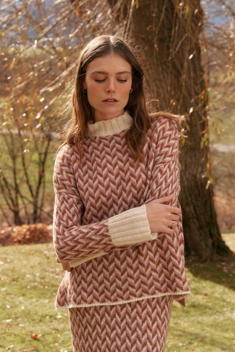 Alva Herringbone Sweater
