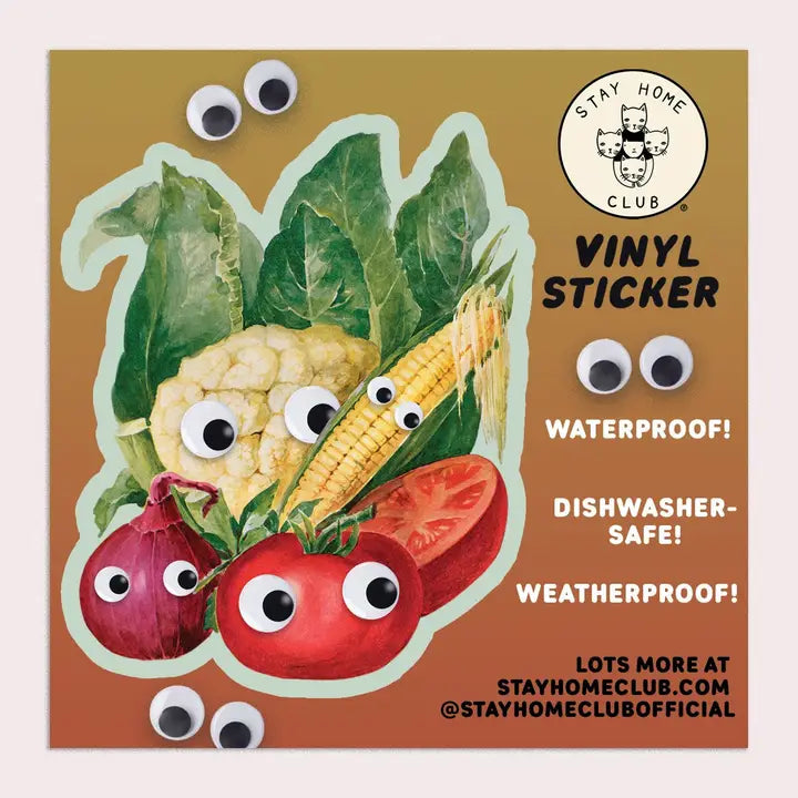 Googly Veggies Sticker