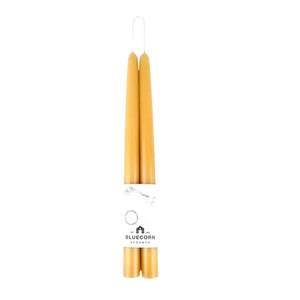 Hand-Dipped Beeswax Taper Candles