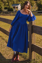 Load image into Gallery viewer, Maiden Linen Dress (up to 3x) in Cobalt
