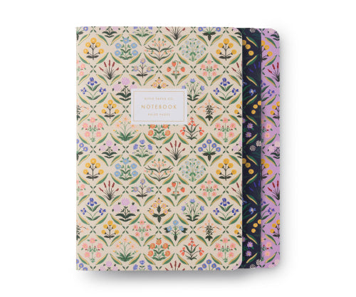 Set of 3 Floral Notebooks
