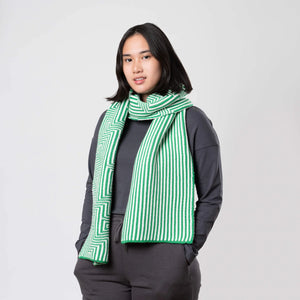 Optical Stripe Big Scarf
