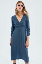Load image into Gallery viewer, Blue Woven Check Dress
