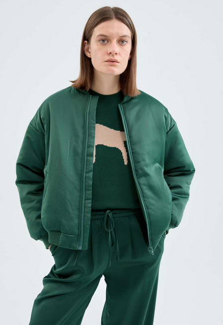 Team Captain Satin Bomber Jacket