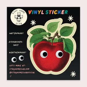 Googly Apple Sticker