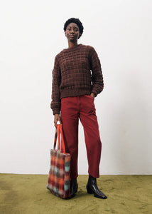 FRNCH Soft Drill Bordeaux Pant