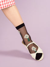 Load image into Gallery viewer, Chamomile Sheer Fancy Sock
