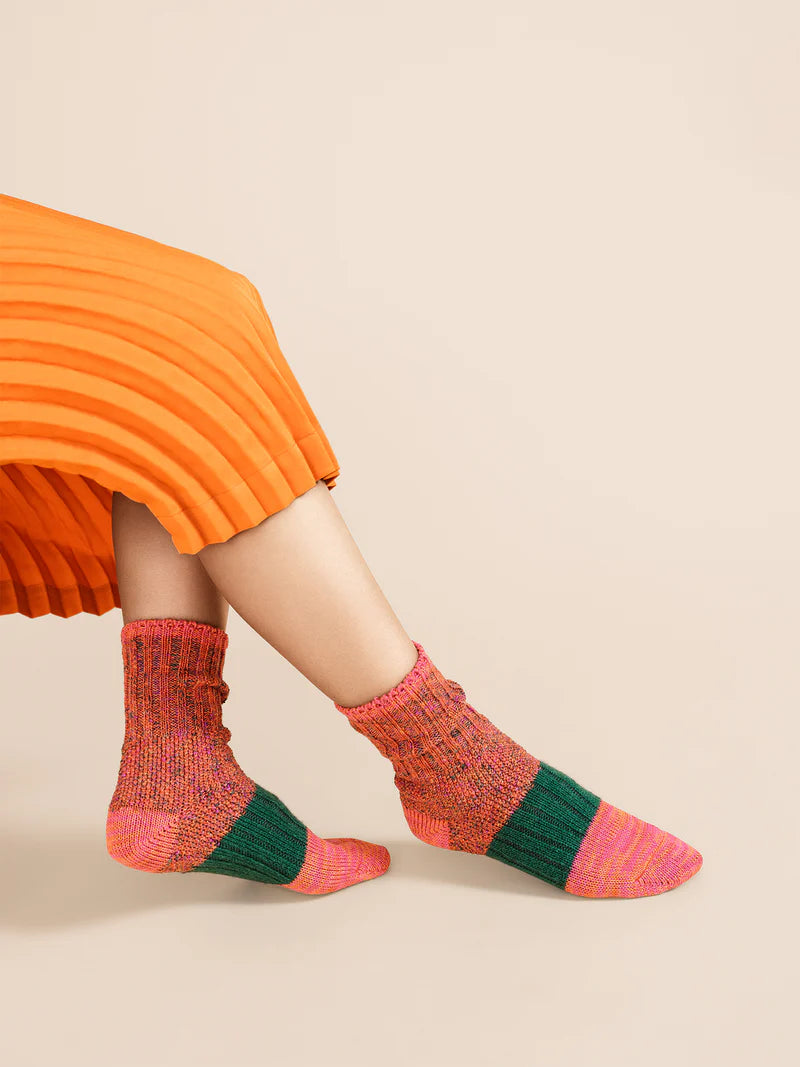 Knit Boot Sock in Salsa