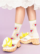 Load image into Gallery viewer, Baz Bleeding Heart Sheer Fancy Sock
