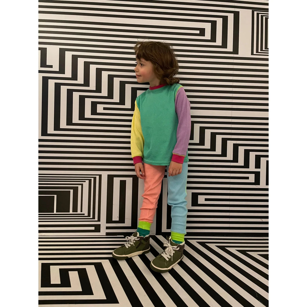 90's Neon Waffle Cotton Set (Kids)