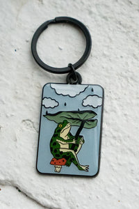 Frog Leaf Keychain