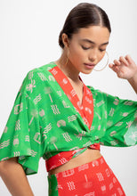Load image into Gallery viewer, Lanai Two-Tone Wrap Top
