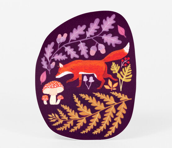 Fox and Mushroom Sticker