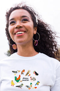 Always Peckish Embroidered Tee