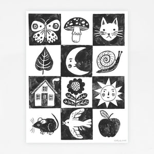 Black and White Baby Print by Phoebe Wahl