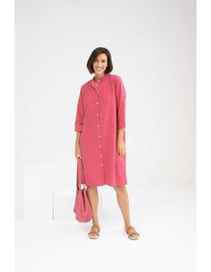 Lingonberry Linen Dress