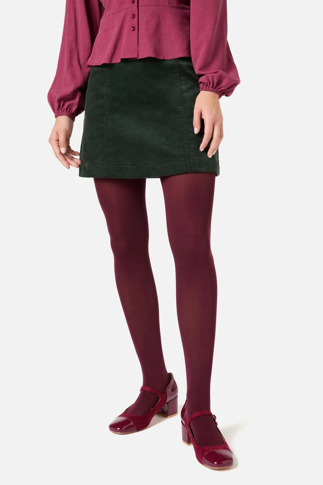 Plum Opaque Tights