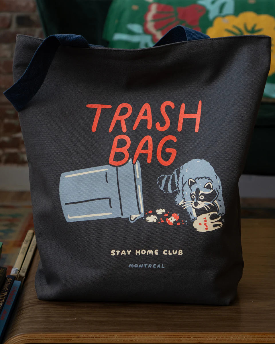 Trash Bag Zip Tote - Stay Home Club