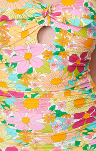 70s Floral One-Piece (up to 3X)