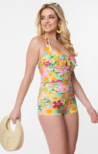 Load image into Gallery viewer, 70s Floral One-Piece (up to 3X)
