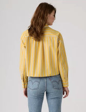 Load image into Gallery viewer, Levi's Boyfriend Stripe Crop Blouse in Marigold
