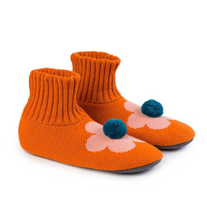 Flower Power Knit Sock Slippers: Scooby