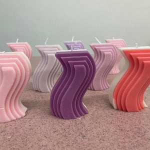 Square Wiggle Candles by The Glowing Garden