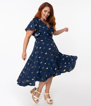 Load image into Gallery viewer, Plus: Butterfly Beauties Wrap Dress
