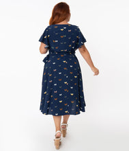 Load image into Gallery viewer, Plus: Butterfly Beauties Wrap Dress
