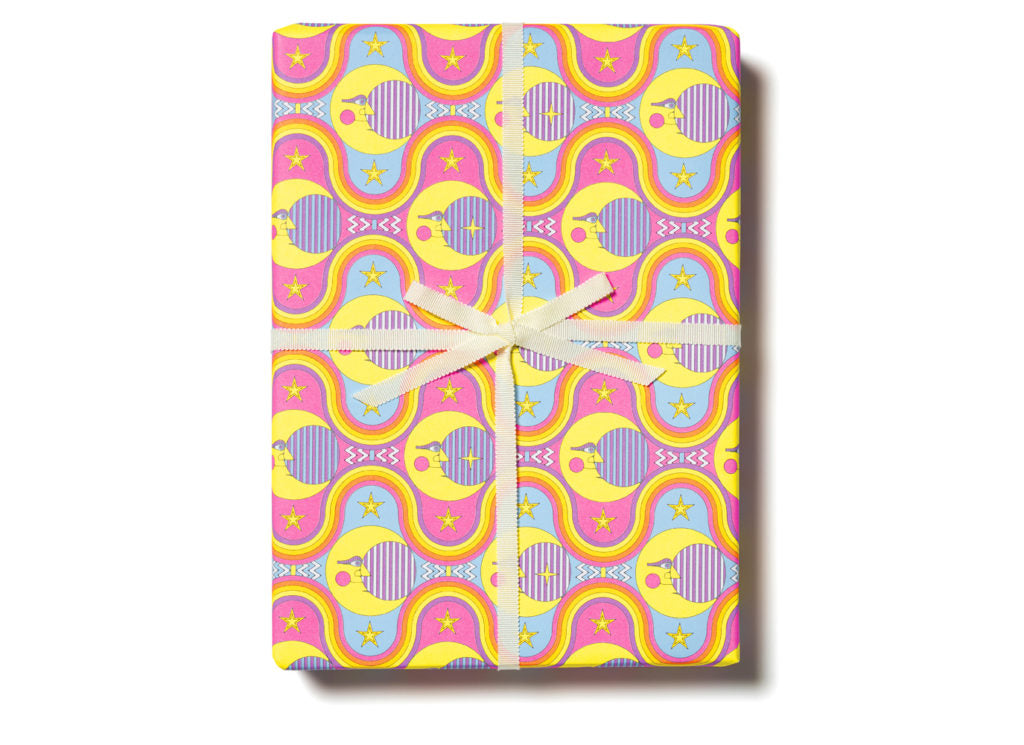 Moon and Rainbows Gift Wrap