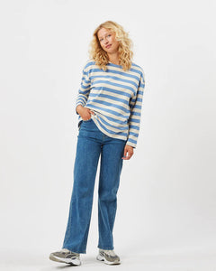 The Favourite Striped Long Sleeve Tee (Marine)