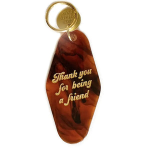 Thank You For Being a Friend Key Tag