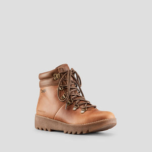 Cougar Leather Lace-Up Boot in Butternut