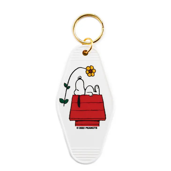 Snoopy White Key Tag