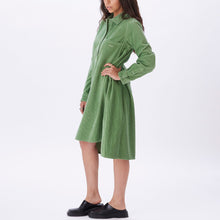 Load image into Gallery viewer, Trim the Tree Corduroy Shirt Dress
