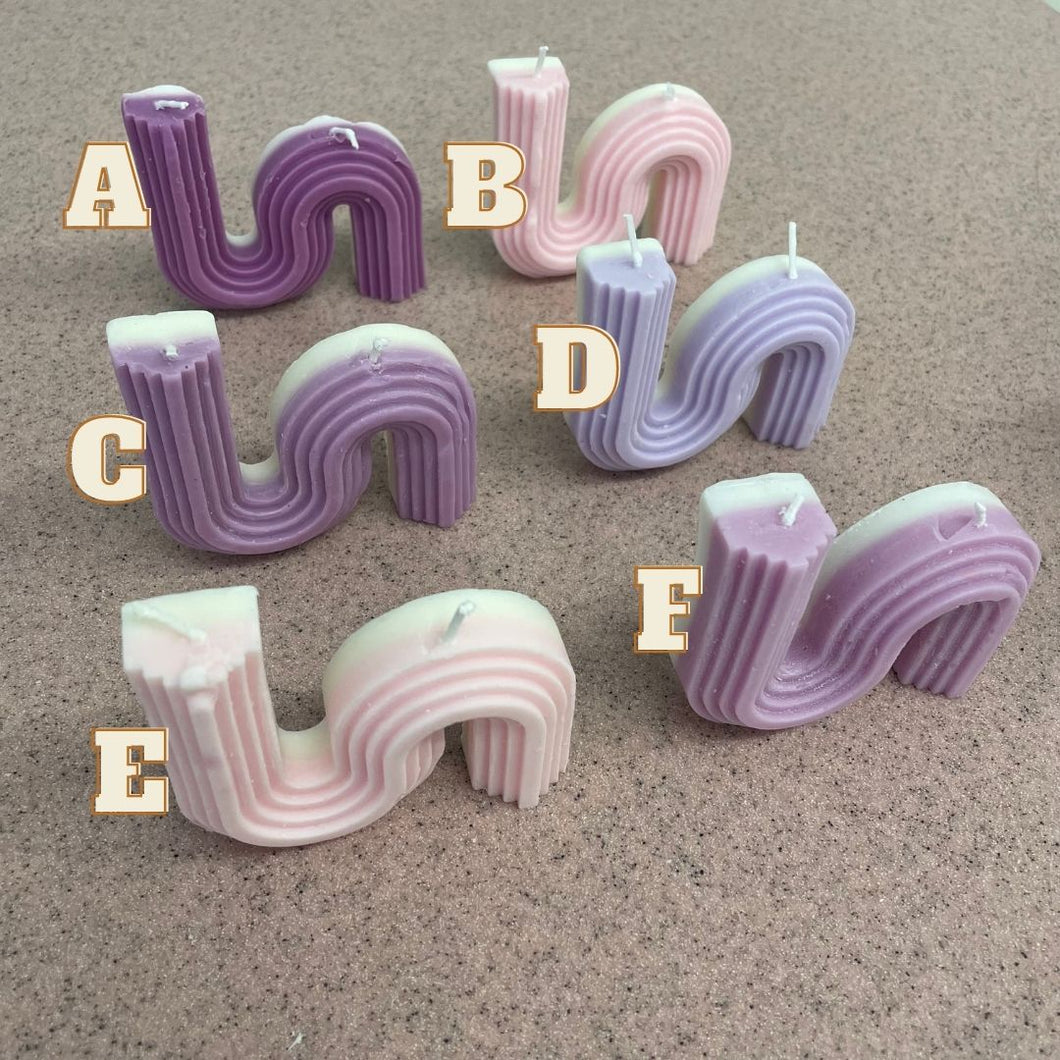 Double Wiggle Candles by The Glowing Garden