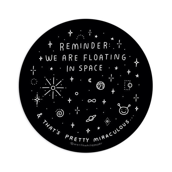 Floating in Space Sticker