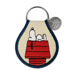 Snoopy Doghouse (White) Embroidered Patch Keychain