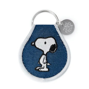 Snoopy Denim Embroidered Patch Keychain