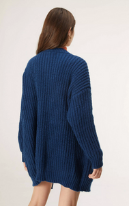 Chunky Cardigan: Atlantic Blue