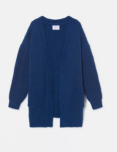 Chunky Cardigan: Atlantic Blue