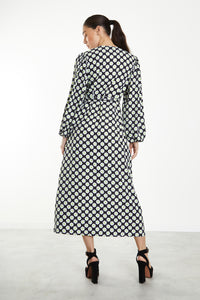 Sixties Floral Wrap Dress