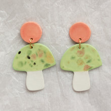 Load image into Gallery viewer, Mushroom Ceramic Earrings by Meghan Macwhirter
