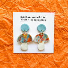 Load image into Gallery viewer, Mushroom Ceramic Earrings by Meghan Macwhirter

