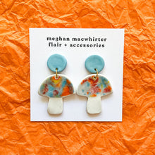 Load image into Gallery viewer, Mushroom Ceramic Earrings by Meghan Macwhirter
